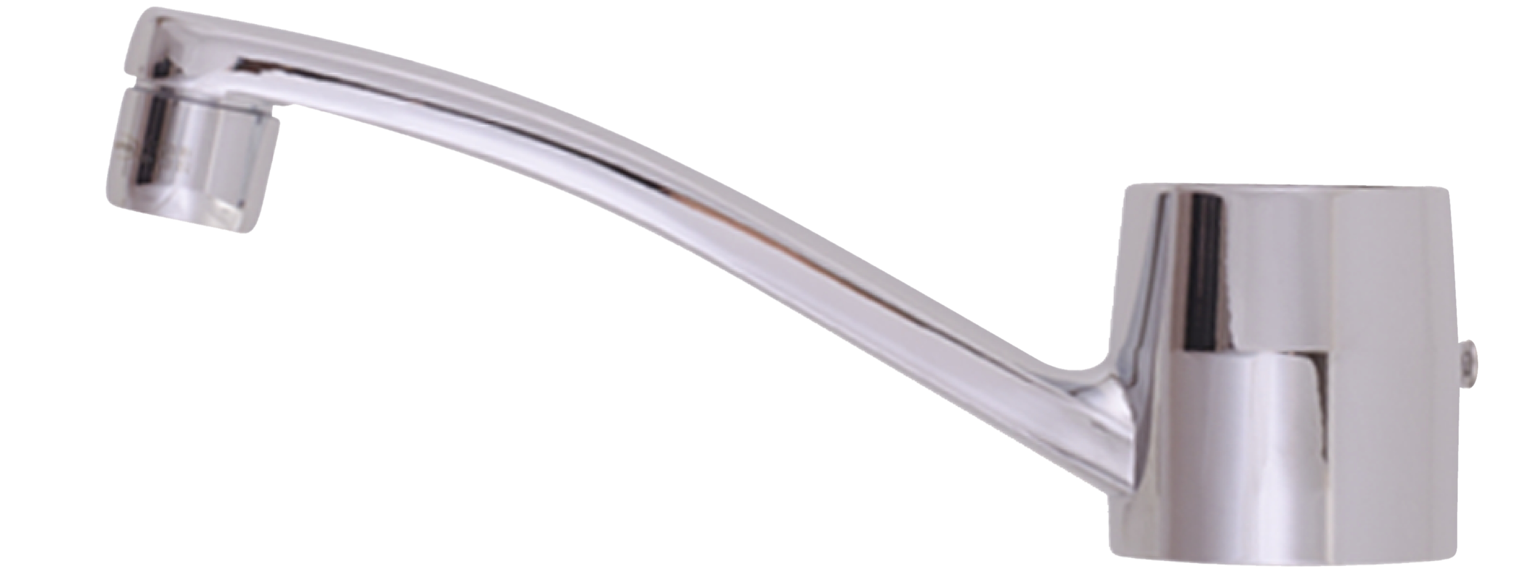 Utloppspip med strålsamlare och stoppskruv, längd: 155 mm, svängbar 110° samt fast