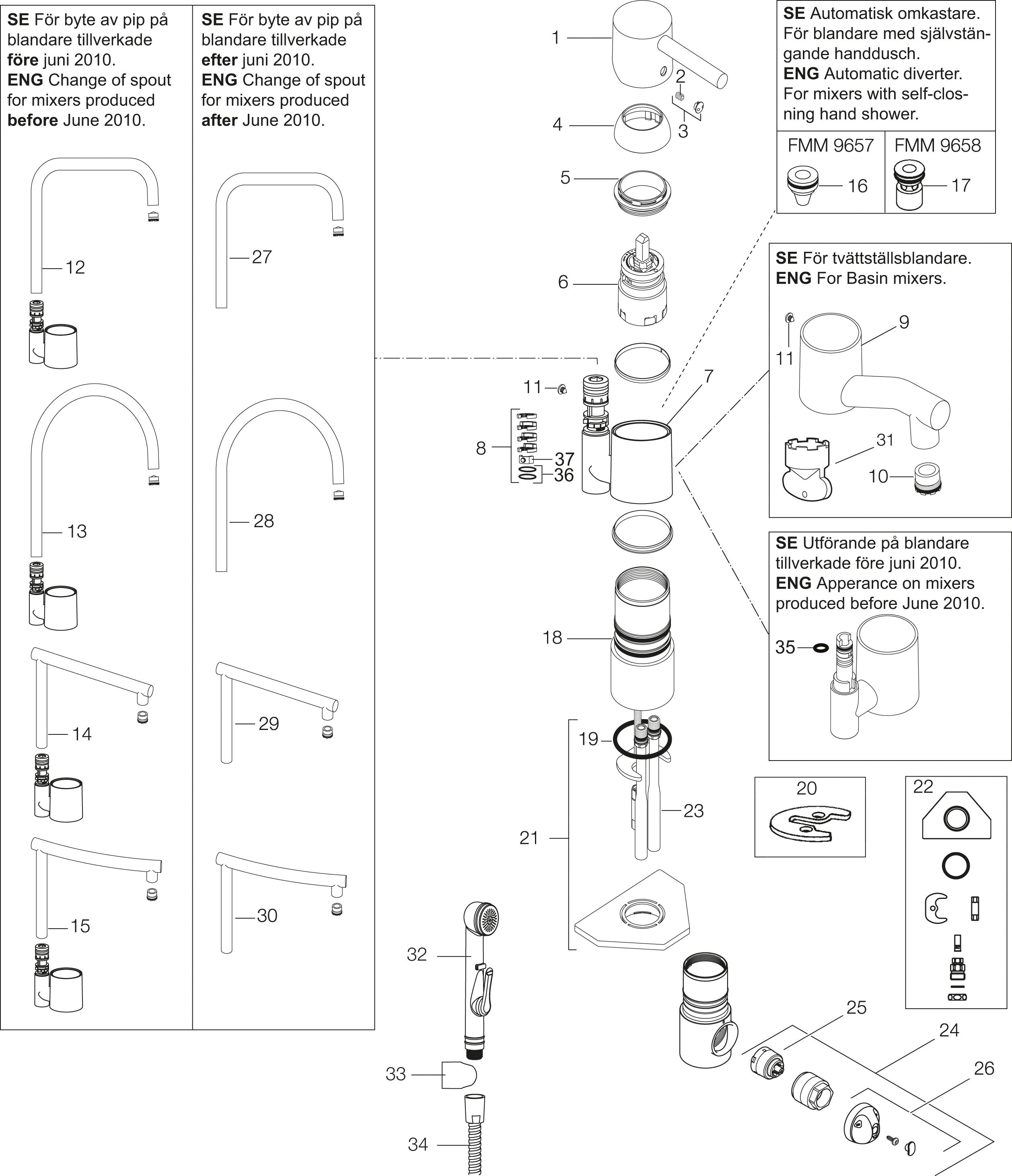 Dieselschlauch 1’, 4 m, Armaturen fm 1’